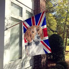 Load image into Gallery viewer, English Foxhound with English Union Jack British Flag Flag Canvas House Size SC9858CHF