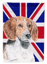 Load image into Gallery viewer, English Foxhound with English Union Jack British Flag Flag Canvas House Size SC9858CHF