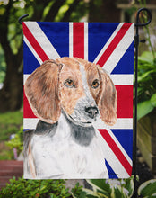 Load image into Gallery viewer, English Foxhound with English Union Jack British Flag Garden Flag - Outdoor Decorative Yard Flag