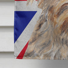 Load image into Gallery viewer, Golden Doodle with English Union Jack British Flag Flag Canvas House Size SC9859CHF