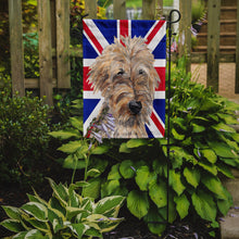 Load image into Gallery viewer, Golden Doodle with English Union Jack British Flag Garden Flag – Decorative Outdoor Yard Flag SC9859GF