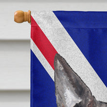 Load image into Gallery viewer, Bull Terrier with Engish Union Jack British Flag Flag Canvas House Size SC9861CHF