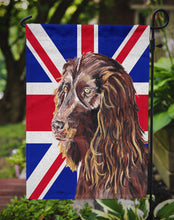 Load image into Gallery viewer, Boykin Spaniel with Engish Union Jack British Flag Garden Flag - Outdoor Decorative Yard Flag