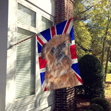 Load image into Gallery viewer, Brussels Griffon with Engish Union Jack British Flag Flag Canvas House Size SC9864CHF