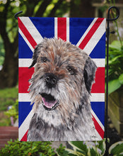 Load image into Gallery viewer, Border Terrier with Engish Union Jack British Flag Garden Flag - Outdoor Decorative Yard Flag SC9865GF