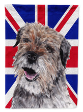 Load image into Gallery viewer, Border Terrier with Engish Union Jack British Flag Garden Flag - Outdoor Decorative Yard Flag SC9865GF
