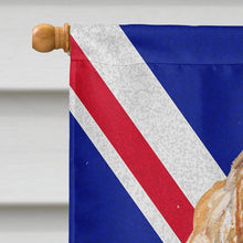 Load image into Gallery viewer, Buff Cocker Spaniel with Engish Union Jack British Flag Flag Canvas House Size SC9866CHF