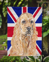 Load image into Gallery viewer, Buff Cocker Spaniel with Engish Union Jack British Flag Garden Flag – Decorative Outdoor Yard Flag SC9866GF