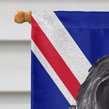 Load image into Gallery viewer, Black Cocker Spaniel with Engish Union Jack British Flag Flag Canvas House Size SC9868CHF