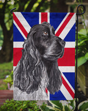 Load image into Gallery viewer, Black Cocker Spaniel with Engish Union Jack British Flag Garden Flag - Outdoor Decorative Yard Flag SC9868GF