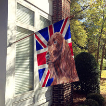 Load image into Gallery viewer, Irish Setter with Engish Union Jack British Flag Flag Canvas House Size SC9870CHF