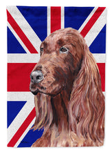 Load image into Gallery viewer, Irish Setter with Engish Union Jack British Flag Flag Canvas House Size SC9870CHF