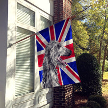 Load image into Gallery viewer, Scottish Deerhound with English Union Jack British Flag Flag Canvas House Size SC9871CHF