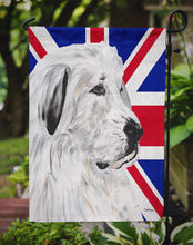 Load image into Gallery viewer, Great Pyrenees with English Union Jack British Flag Garden Flag – Decorative Outdoor Yard Flag SC9873GF