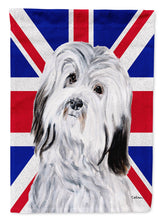 Load image into Gallery viewer, Havanese with English Union Jack British Flag Garden Flag - Outdoor Decorative Yard Flag SC9874GF