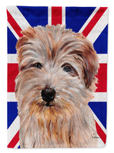 Load image into Gallery viewer, Norfolk Terrier with English Union Jack British Flag Garden Flag - Outdoor Decorative Yard Flag SC9875GF