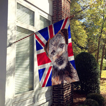 Load image into Gallery viewer, Norfolk Terrier Puppy with English Union Jack British Flag Flag Canvas House Size SC9876CHF