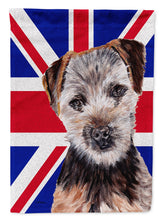 Load image into Gallery viewer, Norfolk Terrier Puppy with English Union Jack British Flag Flag Canvas House Size SC9876CHF