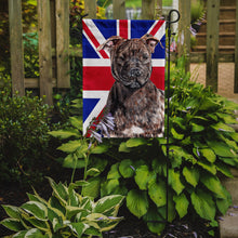 Load image into Gallery viewer, Staffordshire Bull Terrier Staffie with English Union Jack British Flag Garden Flag – Decorative Outdoor Yard Flag SC9882GF