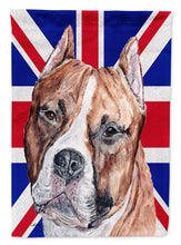 Load image into Gallery viewer, Staffordshire Bull Terrier Staffie with English Union Jack British Flag Garden Flag - Outdoor Decorative Yard Flag SC9883GF