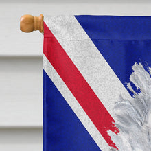 Load image into Gallery viewer, White Standard Poodle with English Union Jack British Flag Flag Canvas House Size SC9884CHF