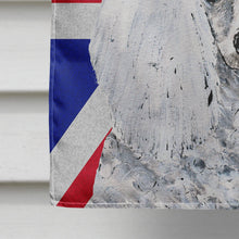 Load image into Gallery viewer, White Toy Poodle with English Union Jack British Flag Flag Canvas House Size SC9886CHF
