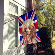 Load image into Gallery viewer, Red Miniature Poodle with English Union Jack British Flag Flag Canvas House Size SC9888CHF