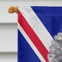 Load image into Gallery viewer, Black Standard Poodle with English Union Jack British Flag Flag Canvas House Size SC9889CHF