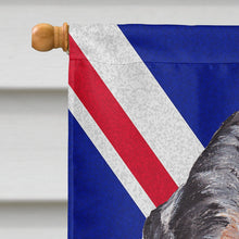 Load image into Gallery viewer, Blue Tick Coonhound with English Union Jack British Flag Flag Canvas House Size SC9890CHF