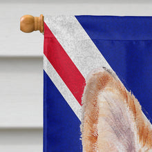 Load image into Gallery viewer, Cardigan Corgi with English Union Jack British Flag Flag Canvas House Size SC9891CHF
