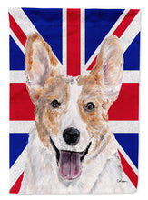 Load image into Gallery viewer, Cardigan Corgi with English Union Jack British Flag Garden Flag - Outdoor Decorative Yard Flag SC9891GF