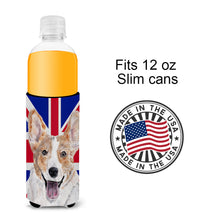 Load image into Gallery viewer, Cardigan Corgi with English Union Jack British Flag Slim Can Hugger – Fun &amp; Functional Drink Coolers SC9891MUK