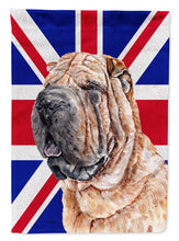 Load image into Gallery viewer, Shar Pei with English Union Jack British Flag Flag Canvas House Size SC9892CHF