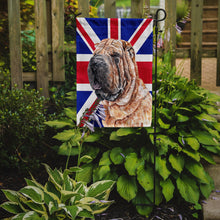 Load image into Gallery viewer, Shar Pei with English Union Jack British Flag Garden Flag - Outdoor Decorative Yard Flag