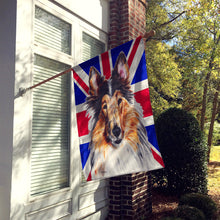 Load image into Gallery viewer, Collie with English Union Jack British Flag Flag Canvas House Size SC9893CHF