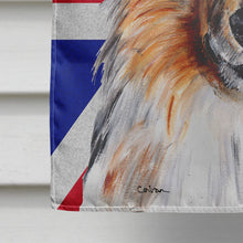 Load image into Gallery viewer, Collie with English Union Jack British Flag Flag Canvas House Size SC9893CHF