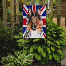 Load image into Gallery viewer, Collie with English Union Jack British Flag Garden Flag - Outdoor Decorative Yard Flag SC9893GF