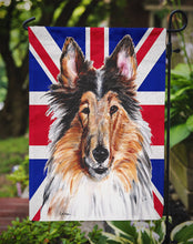 Load image into Gallery viewer, Collie with English Union Jack British Flag Garden Flag - Outdoor Decorative Yard Flag SC9893GF