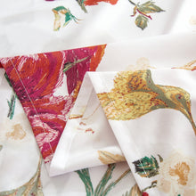 Load image into Gallery viewer, Tache Floral Hummingbirds Burgundy White Vintage Rose Garden Bed Sheet Set (SD-7676)