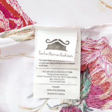 Load image into Gallery viewer, Tache Floral Hummingbirds Burgundy White Vintage Rose Garden Reversible Duvet Cover (SD-7676)