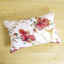 Load image into Gallery viewer, Tache Floral Hummingbirds Burgundy White Vintage Rose Garden Reversible Duvet Cover (SD-7676)