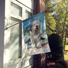 Load image into Gallery viewer, Old English Sheepdog by Don Squires Flag Canvas House Size SDSQ0304CHF