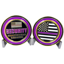 Load image into Gallery viewer, CL-NN SECURITY OFFICER Challenge Coin Security Enforcement Guard Thin Purple Line