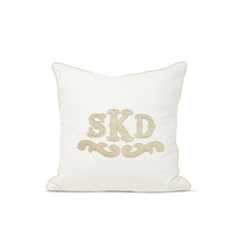 Load image into Gallery viewer, Applique Monogram Pillow Cover