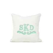 Load image into Gallery viewer, Applique Monogram Pillow Cover