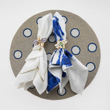 Load image into Gallery viewer, Brushstroke dinner napkins, blue, set of two