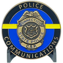 Load image into Gallery viewer, BL9-010 CSP Version 6 Spina Method Communications Challenge Coin inspired by Connecticut State Police CT Trooper Matthew Spina