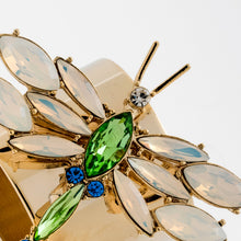 Load image into Gallery viewer, Dragonfly napkin rings, opal, set of two