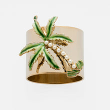 Load image into Gallery viewer, Palm tree napkin rings, set of two