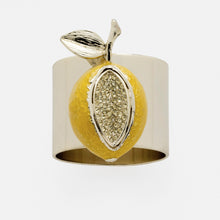 Load image into Gallery viewer, Lemon napkin rings, set of two